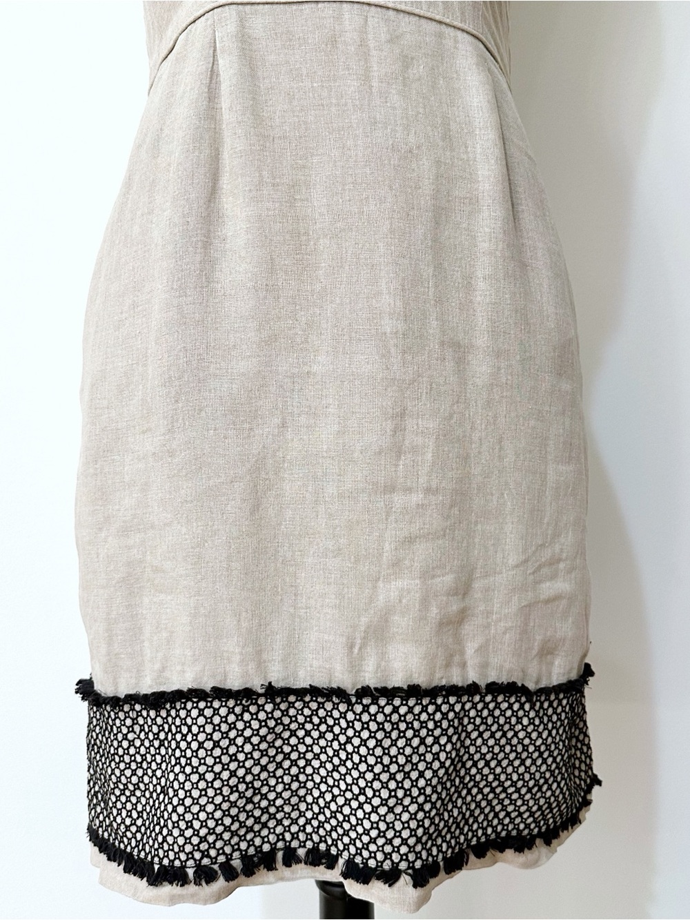 🔥 HOST PICK 🔥 J. Crew Linen Tassel Sheath Sleeveless Dress Size 2 - Picture 3 of 8